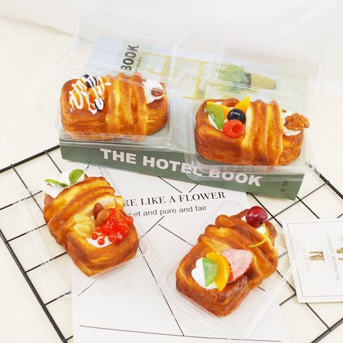 欧式仿真长形芝士蛋糕模型假水果装饰面包样品甜品店摆设展示道具