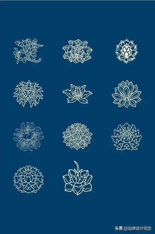 国风纹样素材,视觉均衡的传统绘画图案 67.