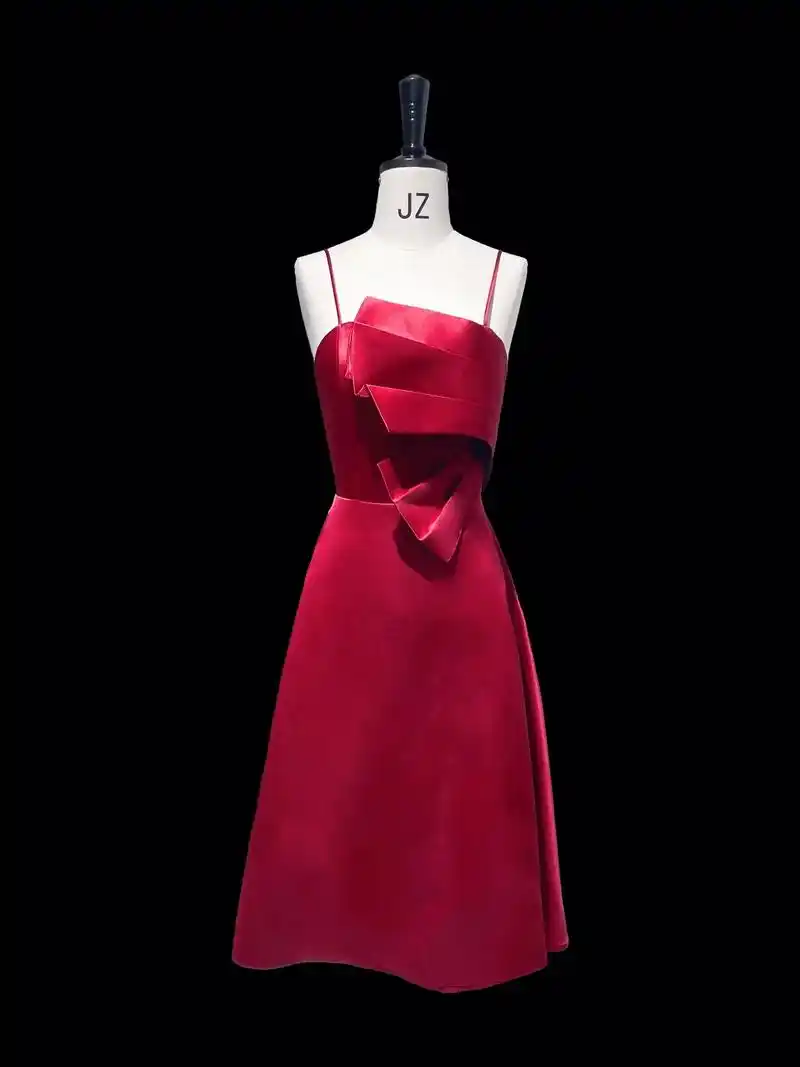 灵动红裙7815徕艾诺红色小礼服系列04款.