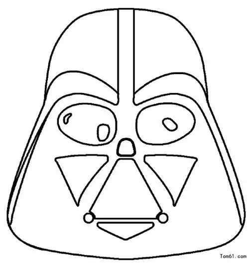 藏族黑白面具简笔画