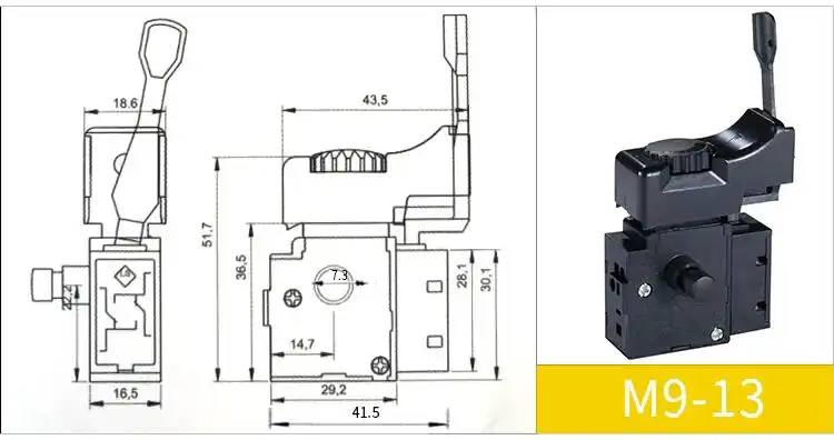 电动工具调速开关fa2-6电钻水钻冲击钻电锤电镐切割机正反转猎獒猎獒
