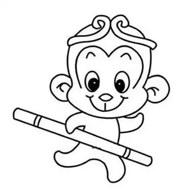 孙悟空人物简笔画 孙悟空人物简笔画彩色