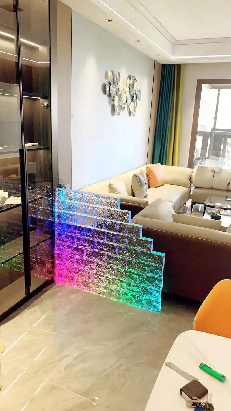 双面冰晶玻璃砖水晶砖隔断.尺寸:200*100*50mm(其 - 抖音