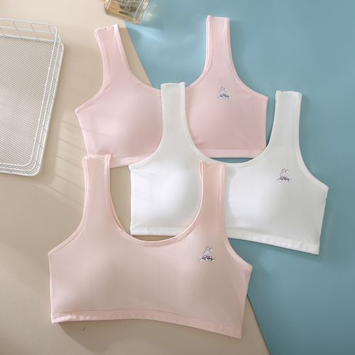 青春期少女内衣发育期背心夏季薄款冰丝透气初中高中学生儿童文胸