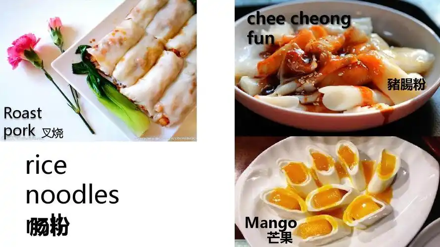 英语演讲ppt(肠粉美食)rice noodles roll