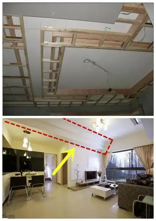 客厅有横梁怎么装修老公说打掉好在设计师想出了这个好办法