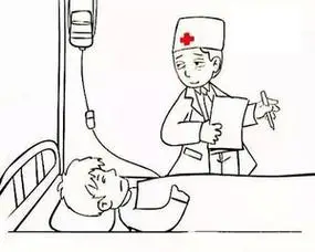 医生怎样看病的简笔画