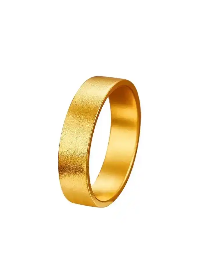 足金古法戒指.黄金古法宽版素圈戒指没想到这么好看!温润细腻 - 抖音