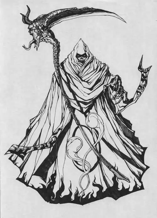 求一张镰刀死神图片