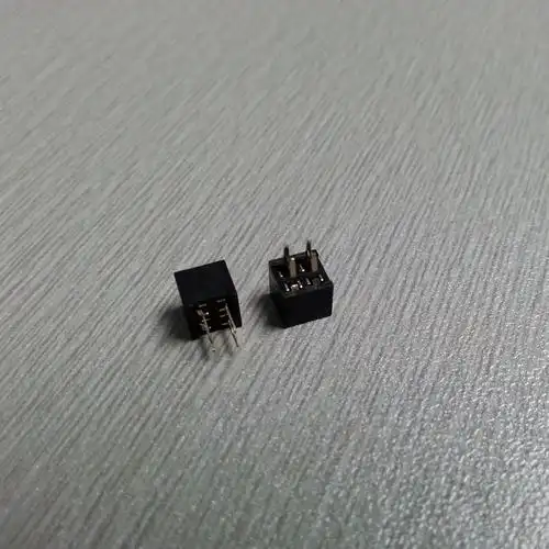 0mm 双排排母插座 2*2pin 塑高4.3mm 4pin连接器 针脚镀金-阿里巴巴