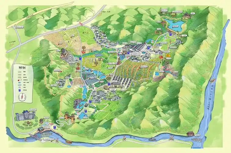 如何绘制乡村手绘地图?