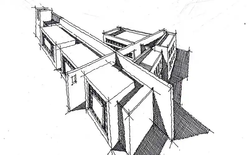 每日一画第二季vlog8建筑快题中鸟瞰图表达