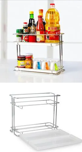 南北向304不锈钢厨房调料架 调味品置物架 调味料架 双层调味架