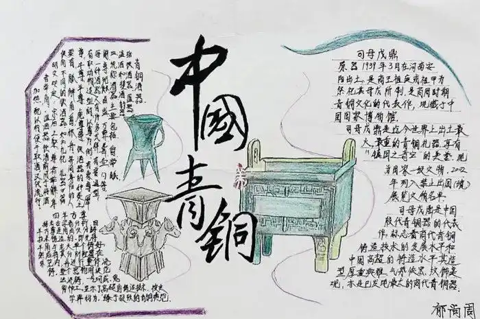 关于青铜文明的手抄报