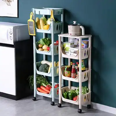 菜篮子置物架厨房菜架子多层菜架蔬菜果蔬收纳放菜篮收纳架落地式