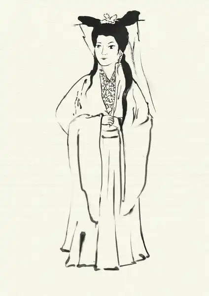 白素贞简笔画步骤图-古代人物-千千简笔画简笔画白娘子动漫白娘子和