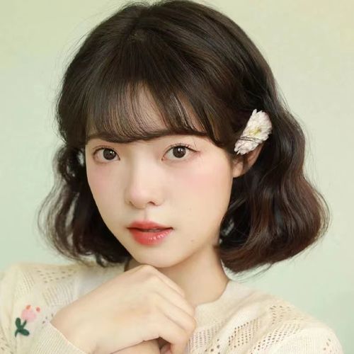 假发女短发夏季羊毛卷减龄波波头全头套自然日常适合圆脸女生卷发