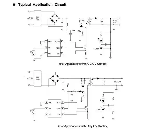 内建自供电电路,不需要外部给芯片提供电源,有效的降低外部元件的数量
