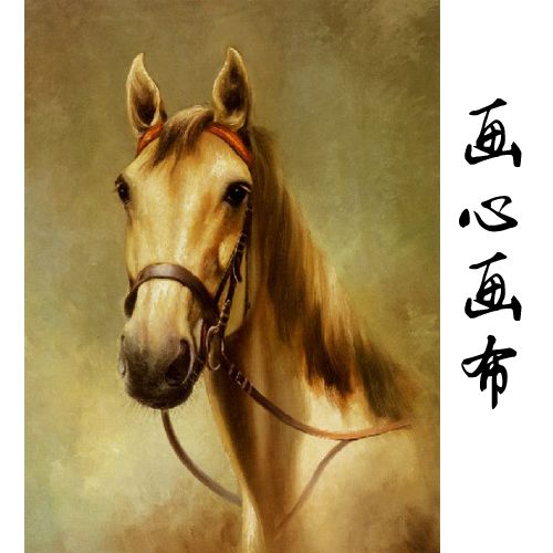 一马当先装饰画画芯 骏马图 高清电分大图软装画心 无框画 卡纸画