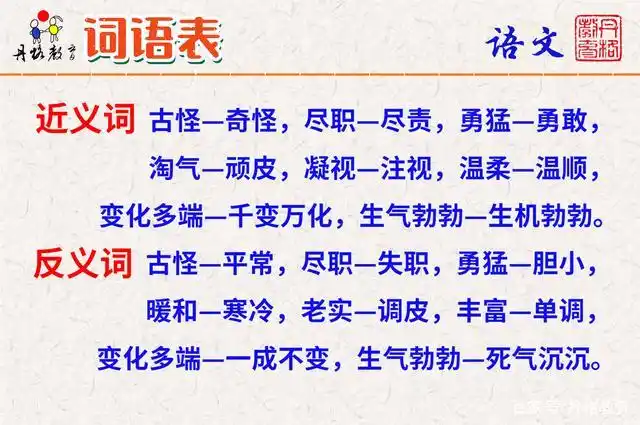 凝视—注视,温柔—温顺,变化多端—千变万化,生气勃勃—生机勃勃