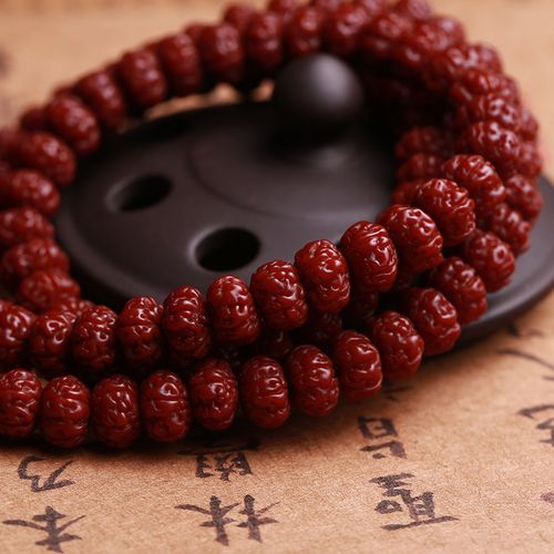 晶宇祥天然机刷包浆玉化小金刚菩提子手串男女佛珠手链108颗文玩饰品