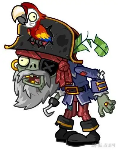 红旗海盗僵尸简笔画