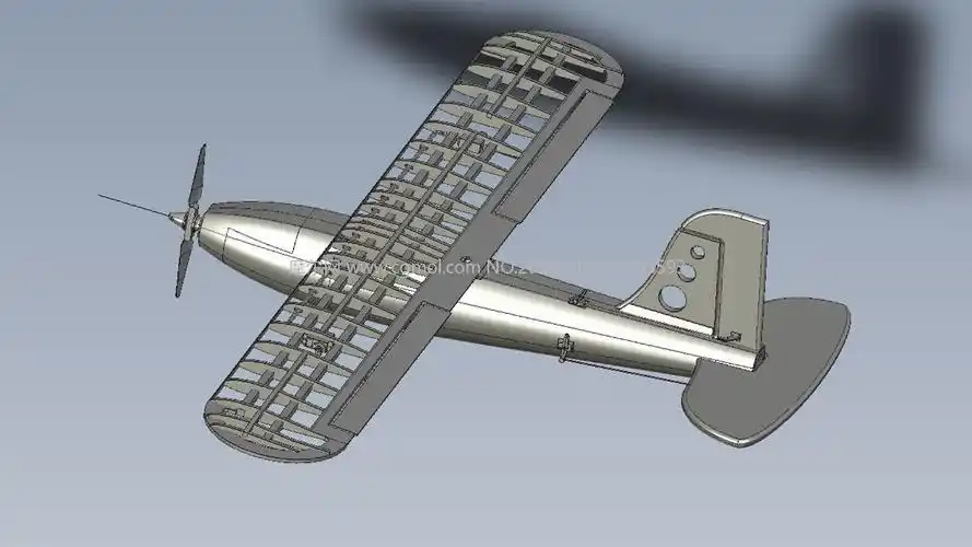 木制手工拼装航模飞机stp格式图纸,其他,运输模型下载,摩尔网(cgmol)