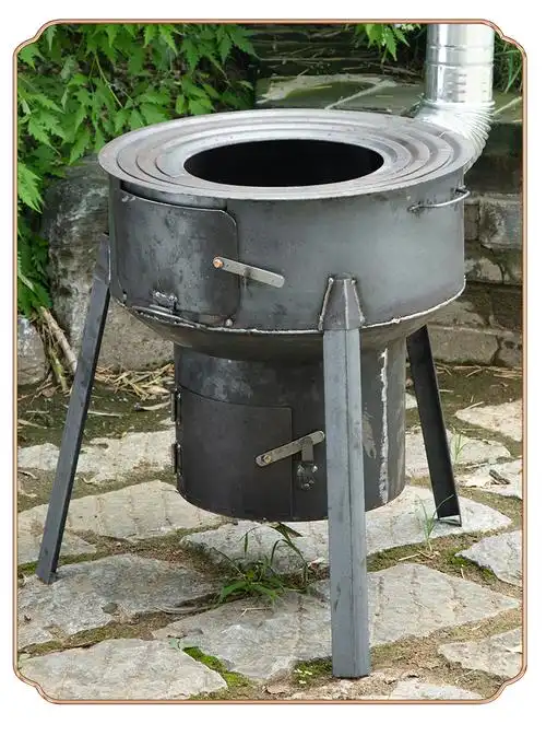 2022新款柴火大灶铁锅家用 农村家用大锅台柴火灶烧木柴便携无烟户外