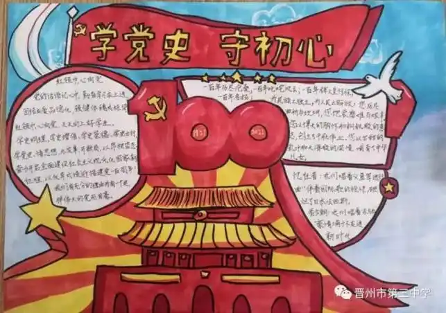 学党史颂党恩做红色传人手抄报党史手抄报