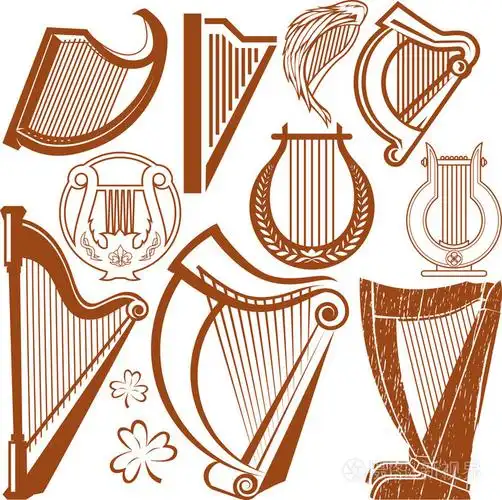 竖琴集合插画-正版商用图片06kpy2-摄图新视界