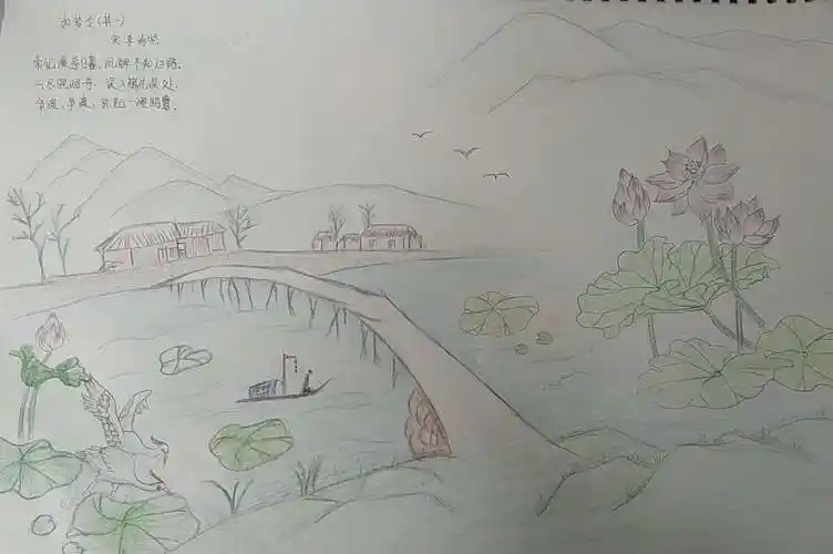 千里莺啼绿映红——二十七中二(1)班诗配画第八期
