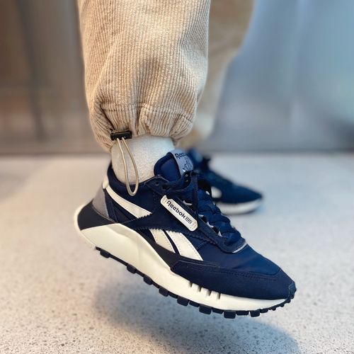 reebok/锐步 cl legacy 蕾格西深蓝藏青轻便缓震跑鞋老爹鞋fy7745