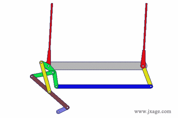 千变万化的四杆机构,很精妙的机械机构