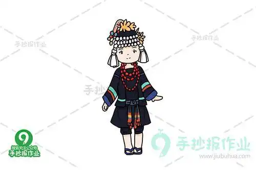 哈尼族族人物简笔画哈尼族小女孩简笔画图片