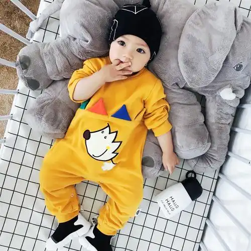 婴儿加绒连体衣冬装宝宝哈衣秋冬季新生儿衣服保暖加厚外出抱衣男优惠