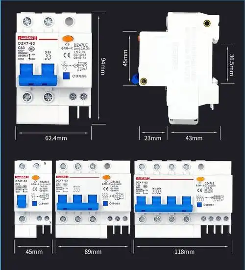 高品质断路器上海人民三相漏电保护断路器380v空气开关3p三相三线4p