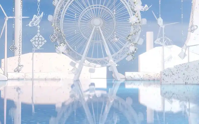 白色的摩天轮:vup直播虚拟vtb主播直播背景动态展示