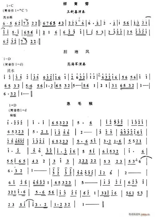 民间唢呐曲 柳青芽,刮地风,急毛猴