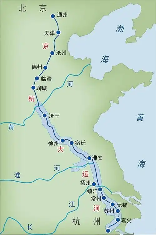 京杭大运河#京杭大运河途径的地区涉及四省二市,具体包括北京市通州