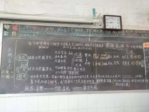 紫藤萝瀑布板书设计