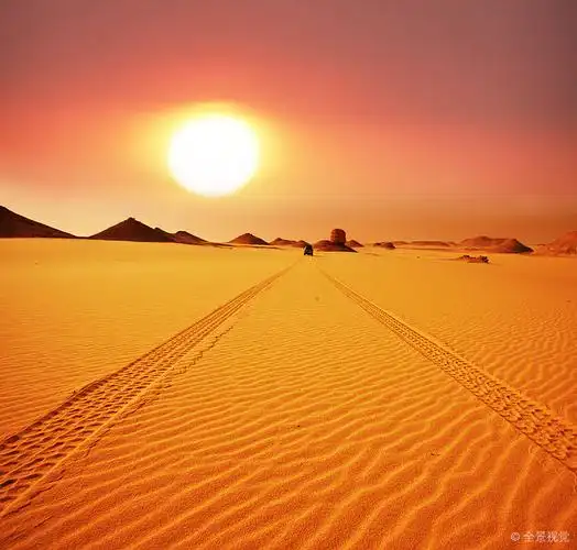 沙漠_日落_图片素材