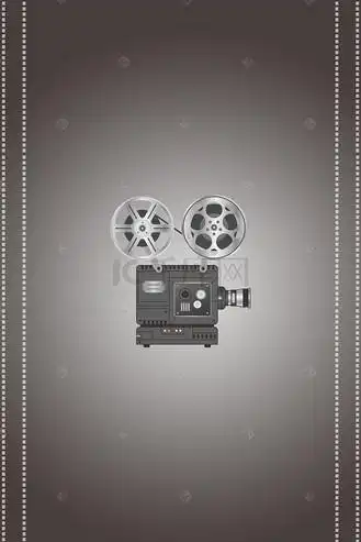 电影海报胶卷红色简约海报