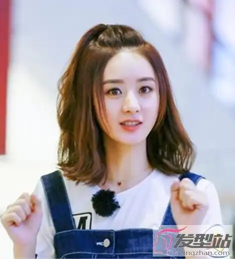 圆脸女生怎么扎头发好看 半扎发俏皮减龄又显脸小_发型站_最新流行