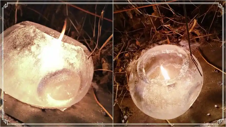 偷偷告诉你,去野雪画室门口"偷"个冰灯,过年玩玩