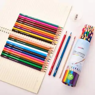 得力68130水溶性彩铅绘画绘图填色铅笔彩色绘图美术用品画画工具