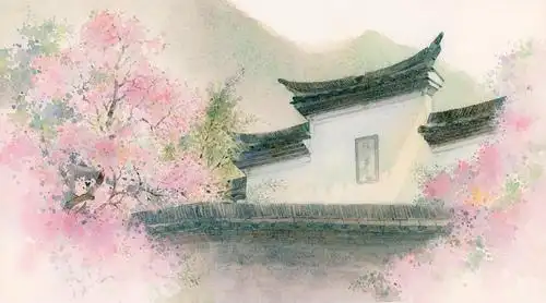 之前给洛杉矶越剧团画的舞台背景.