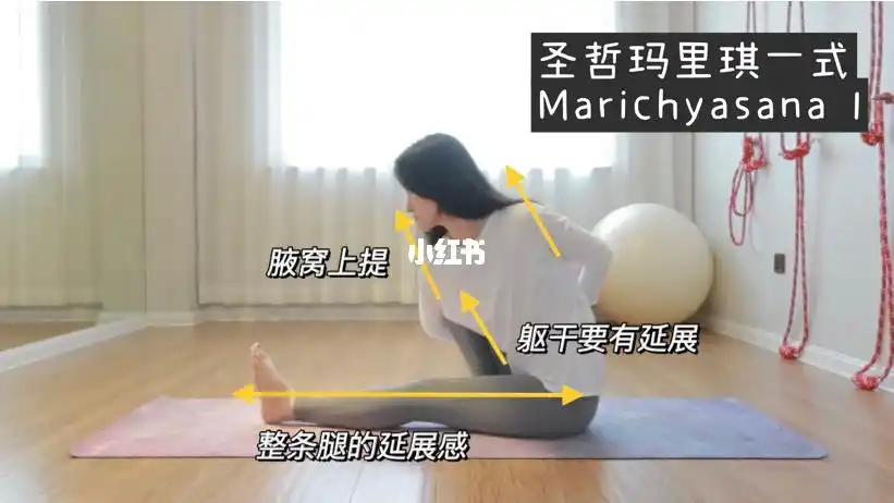 图解瑜伽体式圣哲玛里琪一式双手如何捆绑