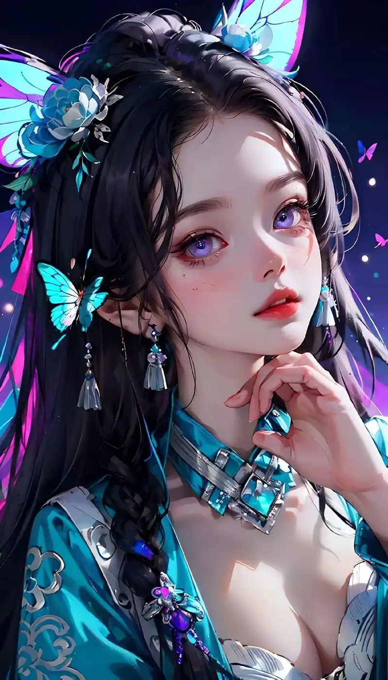 蝴蝶少女.#原创 #优质头像 #古风 #国风 #二次元 - 抖音