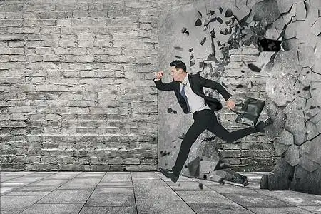 冲破壁垒突破创新图片素材