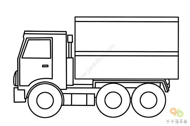 运输车简笔画教程